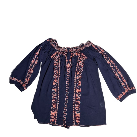 Poupette St Barth navy top in Large.  Absolutely gorgeous embroidery. - Picture 13 of 15